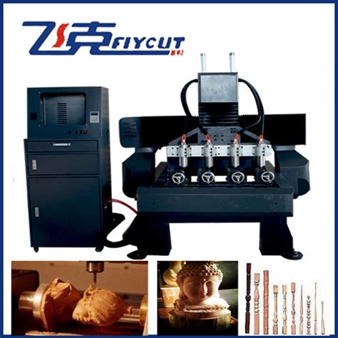 China 8 Heads 4 Axis Wood CNC Router for 3D Engraving 